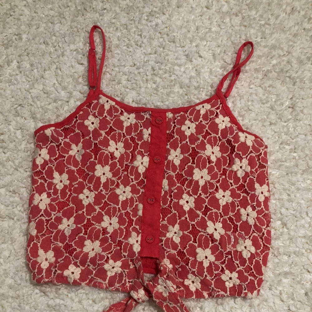 Papaya Cropped Pink Top